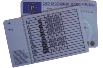 Carta de condução portuguesa com código 997 do averbamento do grupo II
